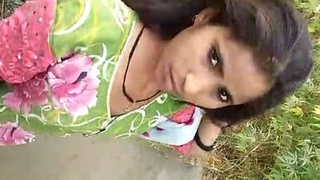 A village girl engages in oral and intercourse outdoors