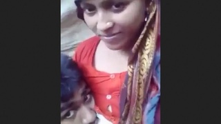 Debar gives oral pleasure to Bhabi's rural bosom in a countryside setting