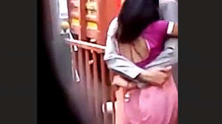 Aroused young couple eager for outdoor intimacy