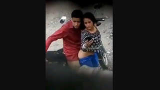 Passionate outdoor lovemaking with a lover