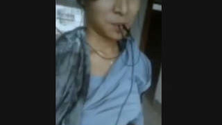 A timid Bangladeshi girl reveals herself during a video call
