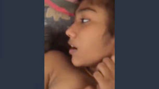 A young inexperienced girl with an unshaved vagina engages in sexual intercourse
