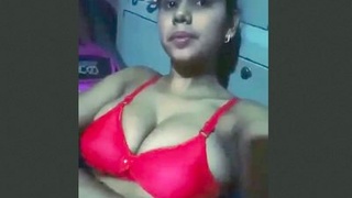 Married woman with large breasts displays during menstruation