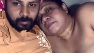 A mature pair indulging in sensual pleasure