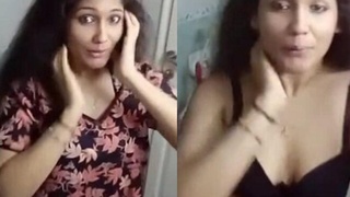 Sensual Indian woman Bhabi reveals herself in the restroom