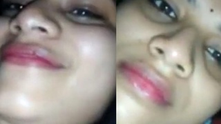 A wife's friend returns her smile with a sexy gesture