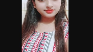 Adorable girl reveals her alluring breasts in a monetized video