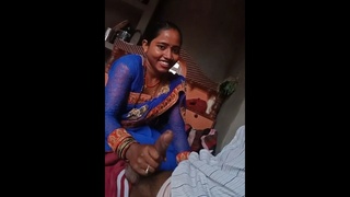 A newly married wife's first video features a passionate blowjob for her husband