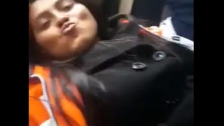 A Desi couple engages in passionate sex in a car