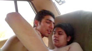 First-time car sex video featuring chubby Asian teen