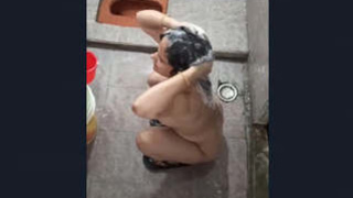 Secretly captured bhabhi's private bathing moments in Part 2