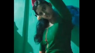 Attractive woman shares personal self-portraits in a video