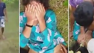 A hillbilly schoolgirl was caught by three guys and they made her fuck hard in the anus. Desi mms.