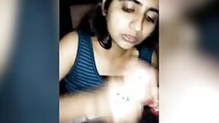 Insatiable Indian schoolgirl sucks boy's dick, scandalous MMC leaked online