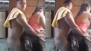 A man has sex with his daughter-in-law in the laundry room