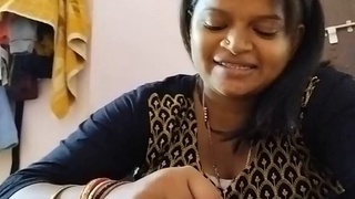 Aunt's sensual handjob leads to steamy Indian porn video