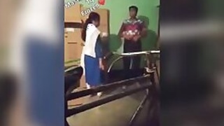 Peeping Tom shoots XXX video of college student Desi fucking her professor