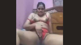 Attractive wife chats on video