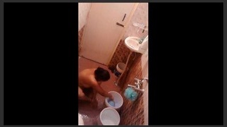 Elderly Auntie Doo's sensual shower scene