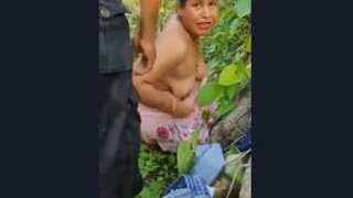 Assamese wife and lover caught having outdoor sex