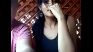 Indian couple from abroad pleasure themselves in the bathroom