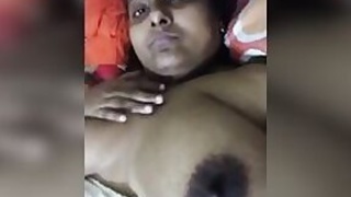 Lush-chested Bangladeshi girl shows off her big naked tits for the camera