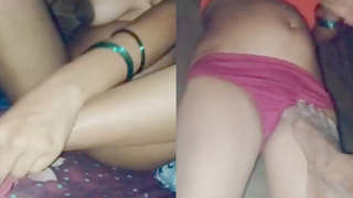 Indian wife stays playful in her outfit after intimate encounter