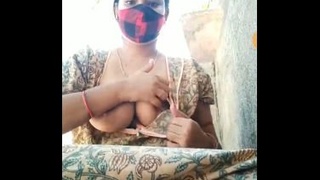 Busty Indian woman on webcam