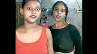 Indian teenage lesbian girls in a premium Tango video