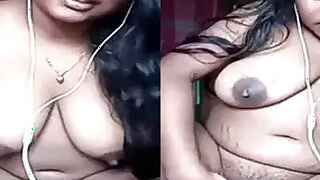 Bangladesh big breasts horny fat chubby girl jerking off with her fingers