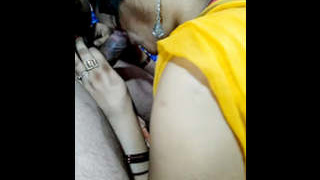 Indian wife's sensuous oral pleasure with her spouse at home