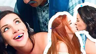 A student cheated on her boyfriend with her grandfather during a party. Huge gulp of cum