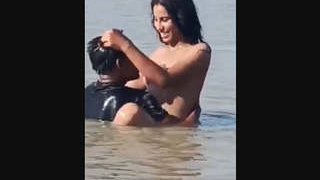 Young couple's adventurous sexual encounter by the river