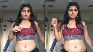 Seductive Indian dancer performs enticing routine
