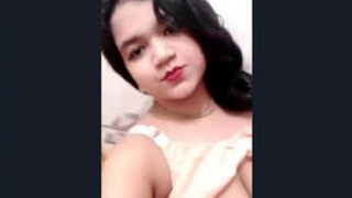 Indian bhabi with stunning breasts and intimate parts on display