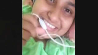 Indian girl with large breasts on video chat