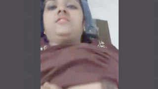 Puja, a charming Indian woman, gets intimate with her partner
