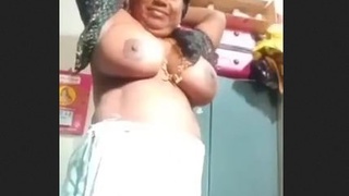 Indian aunt films herself changing clothes