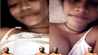 Pretty Girl Shows Her Pussy to Lover On Video Call