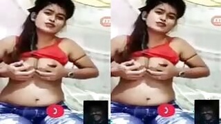Pretty Indian Girl Shows Tits on Video Call Part 2