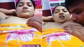 Sexy Desi Bhabhi Sucking Husband's Tits