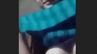 Reserved Indian woman reveals her breasts during video call