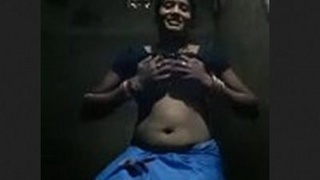 Aroused Indian village matron self-pleasuring