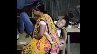 Indian village sister enjoys herself with him