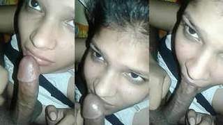 Indian girl reluctantly enjoys oral sex with penis