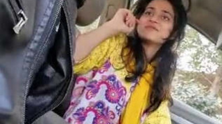 Sylheti girlfriend and lover's intimate encounter in a car