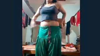Indian wife pleasuring herself with her fingers