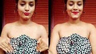 Dress reveals hidden nipples in arousing display