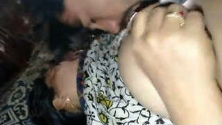 Arousing Pakistani wife fondles her breasts