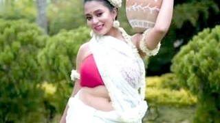 Sakuntala's conceptual dance showcased in saree fashion and rimmed by photographer